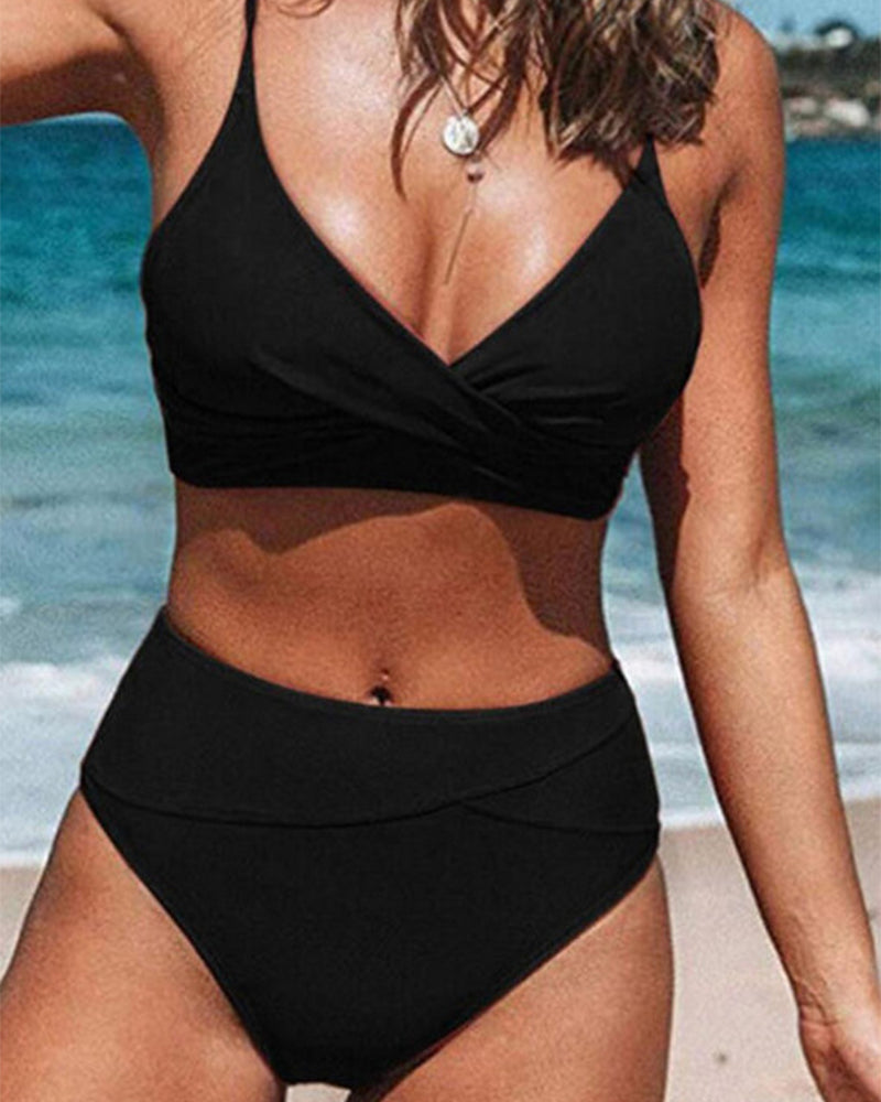 Dania | Solid color bikinis with high waist