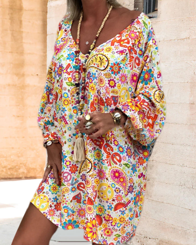 Dina® | Stylish dress with loose floral print