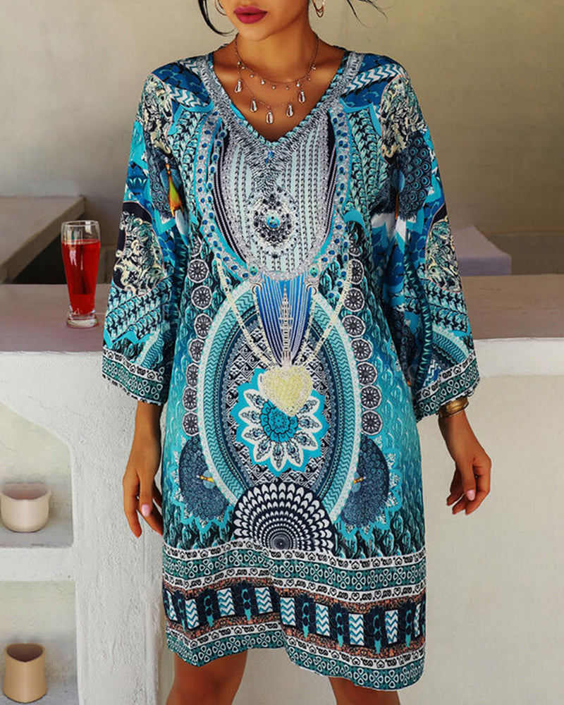 Amara® | Boho dress with long sleeves