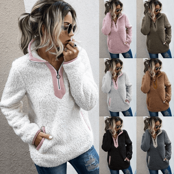 Celene - Sherpa Fleece Winter Sweater