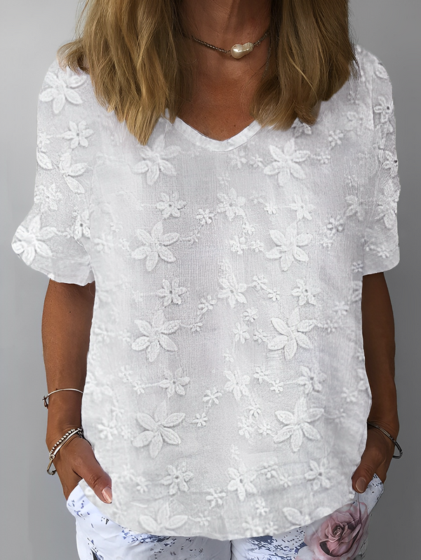 Pam® | Classic embroidered white blouse