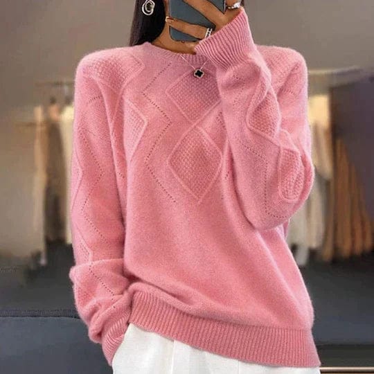 Arah - Pretty Solid Pink Sweater