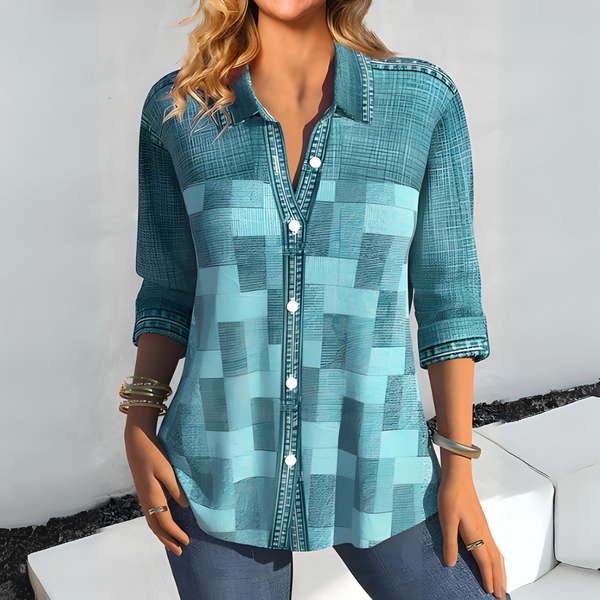 Sanya® | Casual plaid blouse