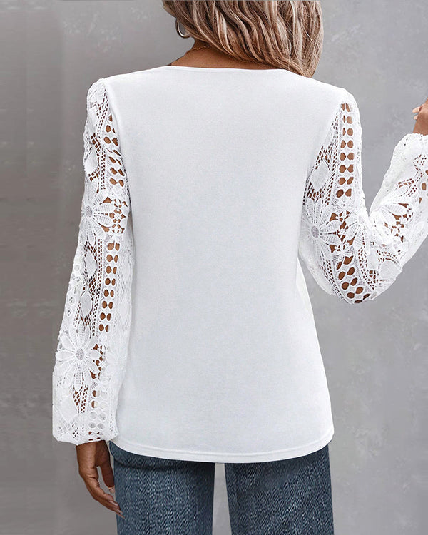 Elmie | Casual Blouse With Lace