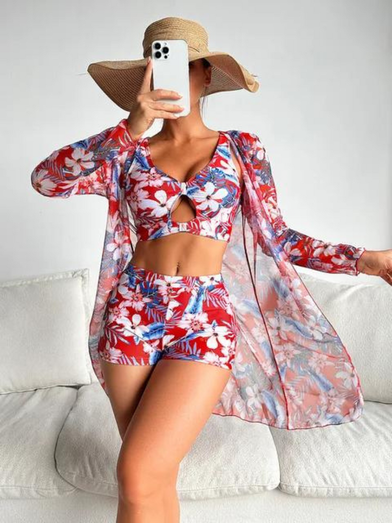 Denice® | Sexy floral swimsuit with high waist