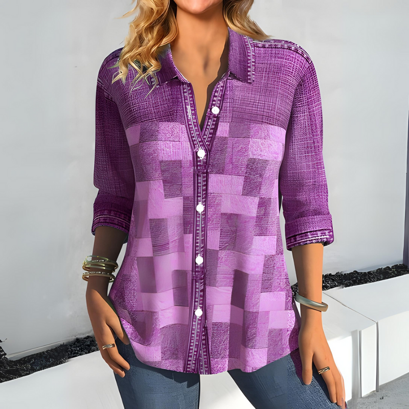 Sanya® | Casual plaid blouse
