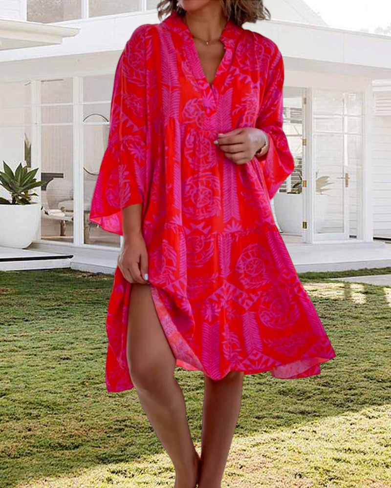 Marleen® | Boho Geometric Print dress