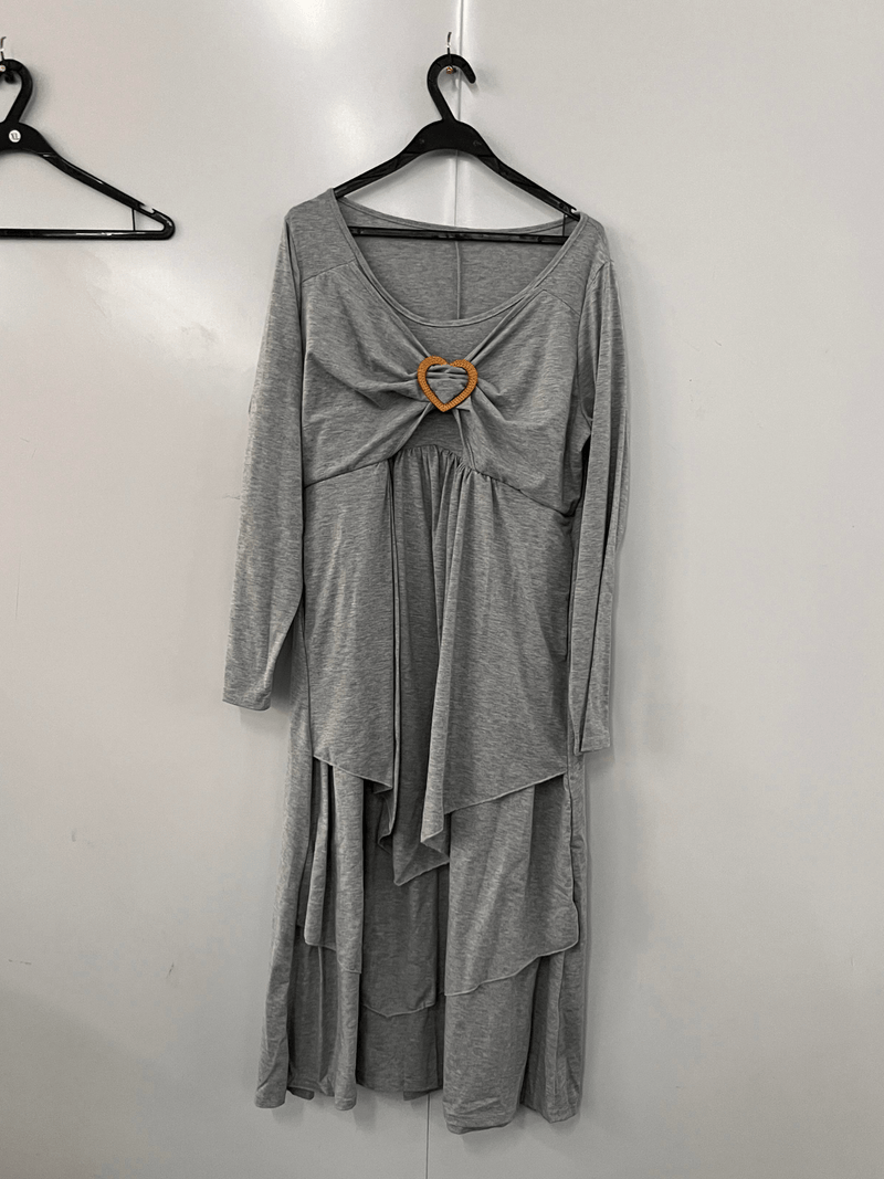 Leila - Heart ring decor layered dress