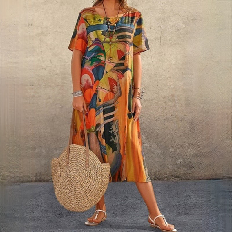 UMA - Summer dress with abstract print