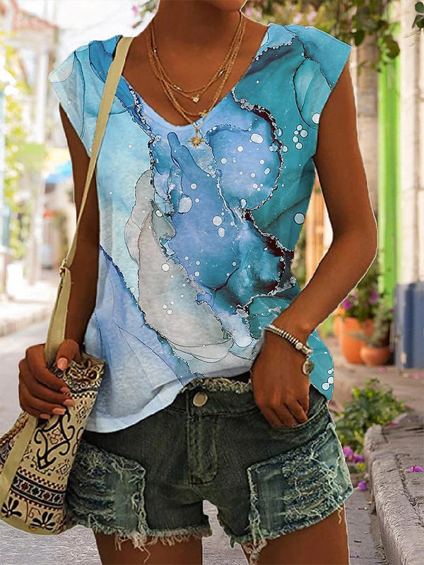 Gwen® | Casual sleeveless tank top with floral pattern