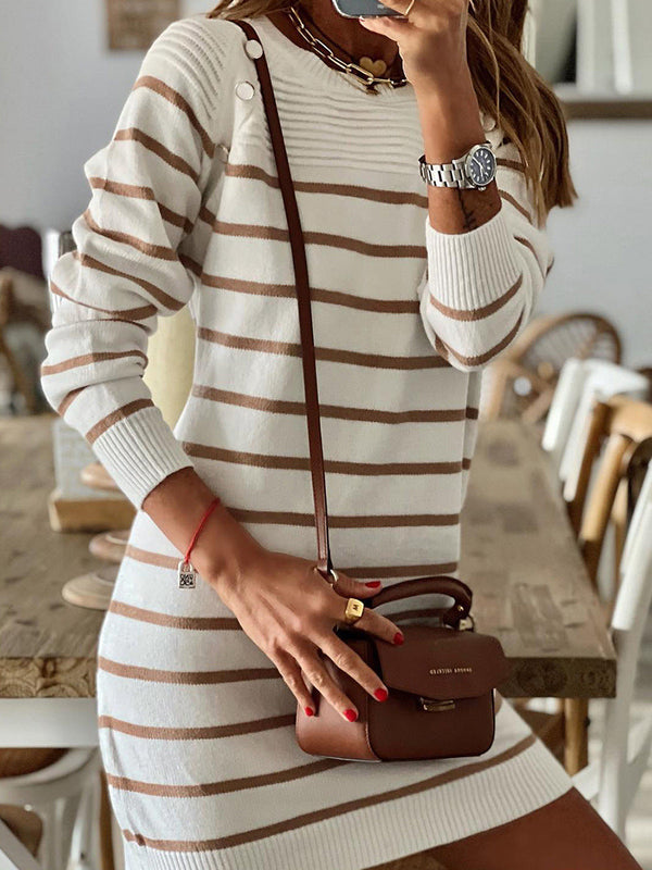 Alyce® |Long-sleeved striped dress