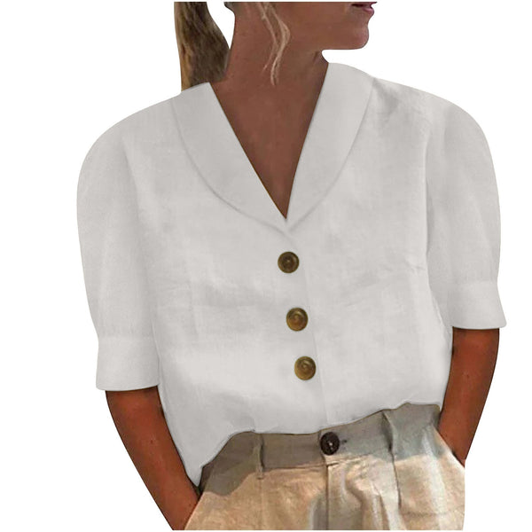 Lily | Top with collar and buttons