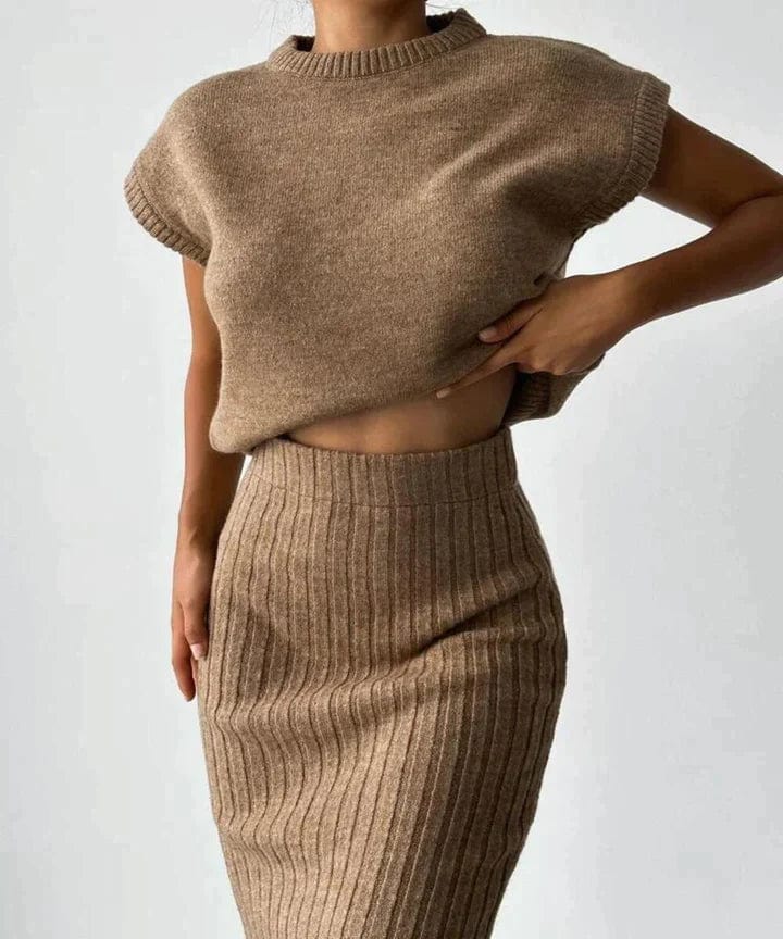 Elise™ - Knit Cardigan and Skirt Set