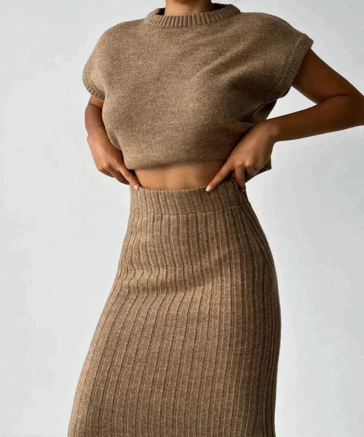 Elise™ - Knit Cardigan and Skirt Set