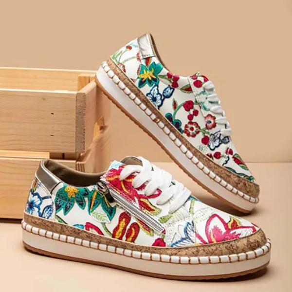Matilda| Fashion Elegant Floral Printed Round Casual Sneakers