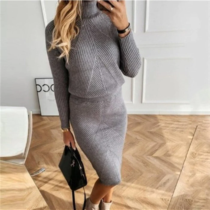 Chloe® |Cozy sweater knit dress
