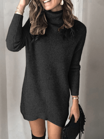 Cassie - Long Sweater Dress